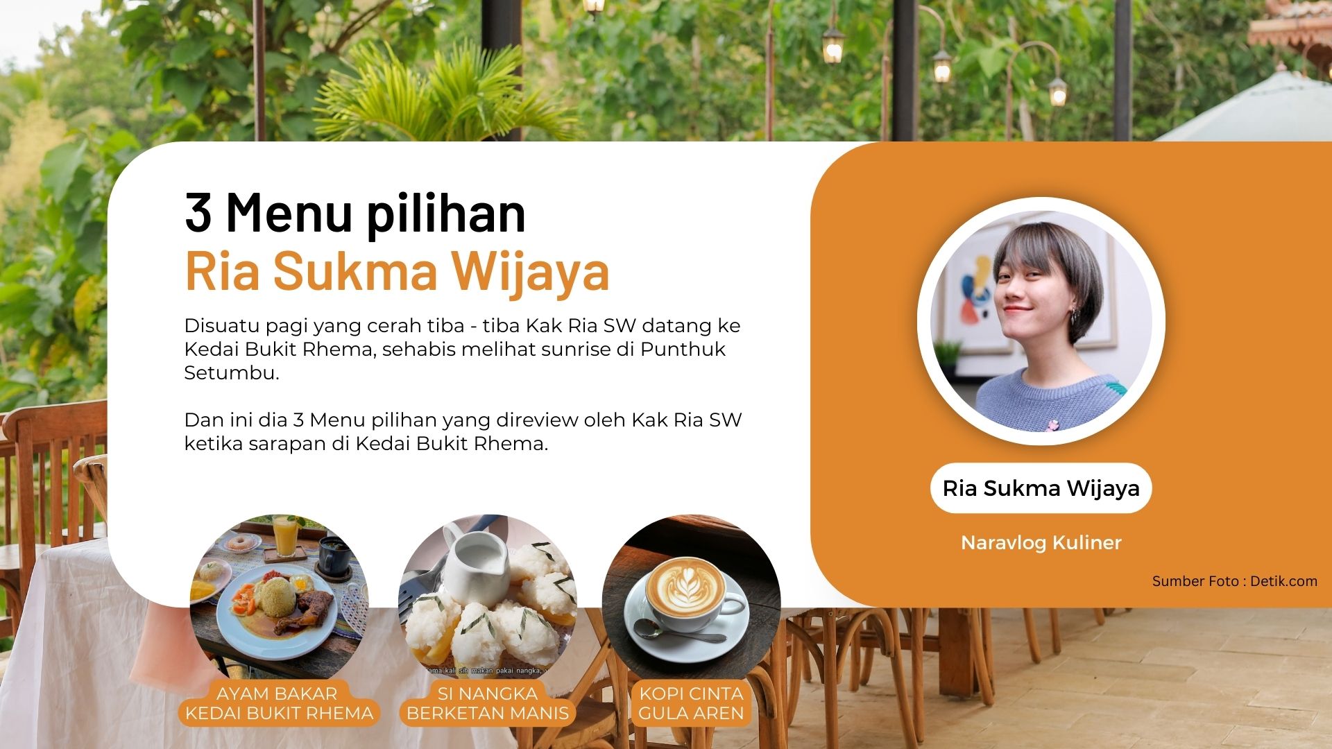 Café mit Blick auf den Borobudur-Tempel und der Charme des Kedai Bukit Rhema 11 Kuliner Magelang Ala Ria Sukma WIjaya