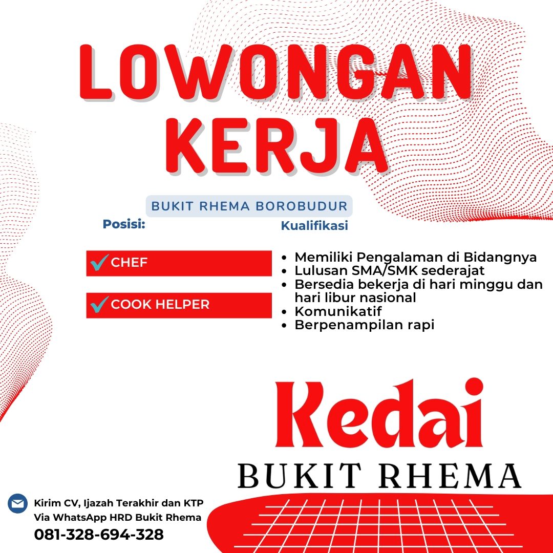 Lowongan Pekerjaan - Kedai Bukit Rhema Borobudur