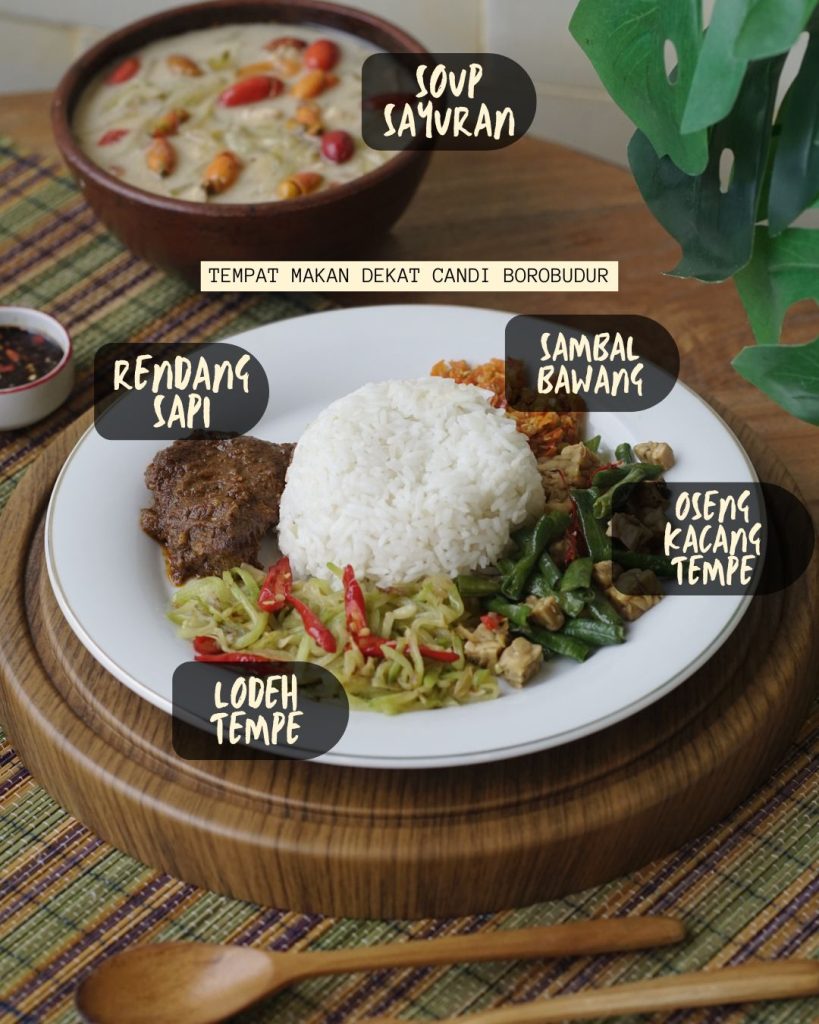 Kedai Bukit Rhema Buffet: Borobudur Resto with Javanese Cuisine and Traditional Food 10 Lodeh Tempeh and Jipang Vegetables
