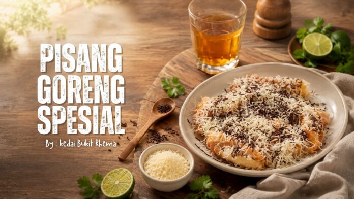 featured-menu-makanan-pisang-goreng-spesial-bukit-rhema Pisang Goreng Spesial Kedai Bukit Rhema dengan topping keju, meses, dan susu kental manis, snack manis dan renyah khas Borobudur