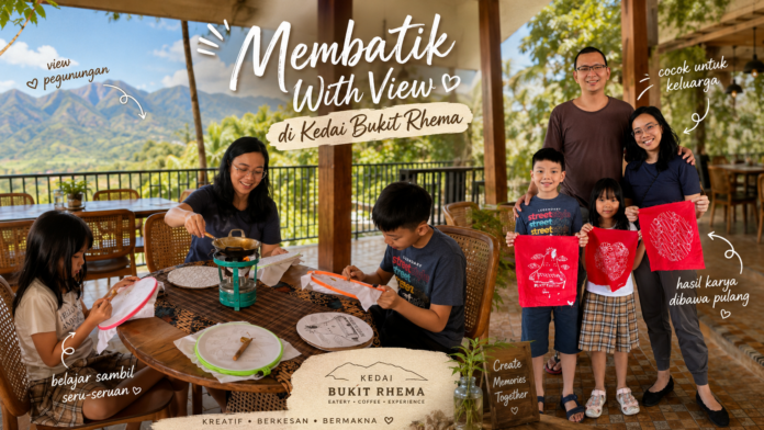 featured-membatik-with-view-keluarga Keluarga Ibu Irma tersenyum ceria saat Membatik With View di Kedai Bukit Rhema