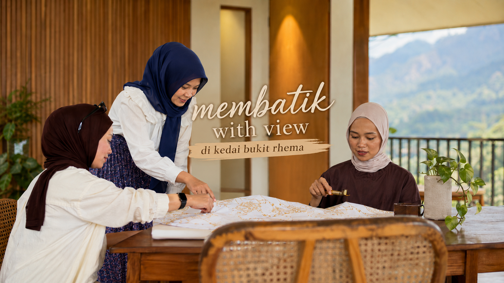 Membatik with View di Kedai Bukit Rhema: Kisah Kak Hani & Bestie 6 Hasil batik karya Kak Hani dan bestie yang langsung jadi