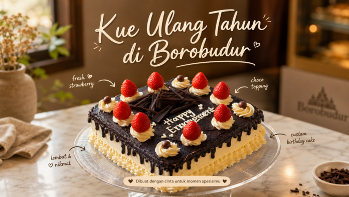 featured-birthday-cake-borobudur Birthday Cake cantik dengan dekorasi elegan dari Kedai Bukit Rhema