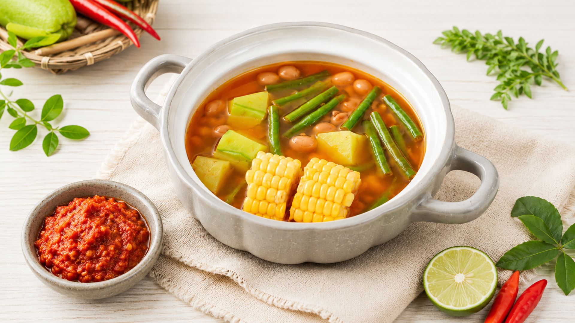 Sayur Asem & Sambal Pedas Ayam Kedai Bukit Rhema: Combo Makan yang Bikin Nagih 5 sayur asem Kedai Bukit Rhema di Kedai Bukit Rhema