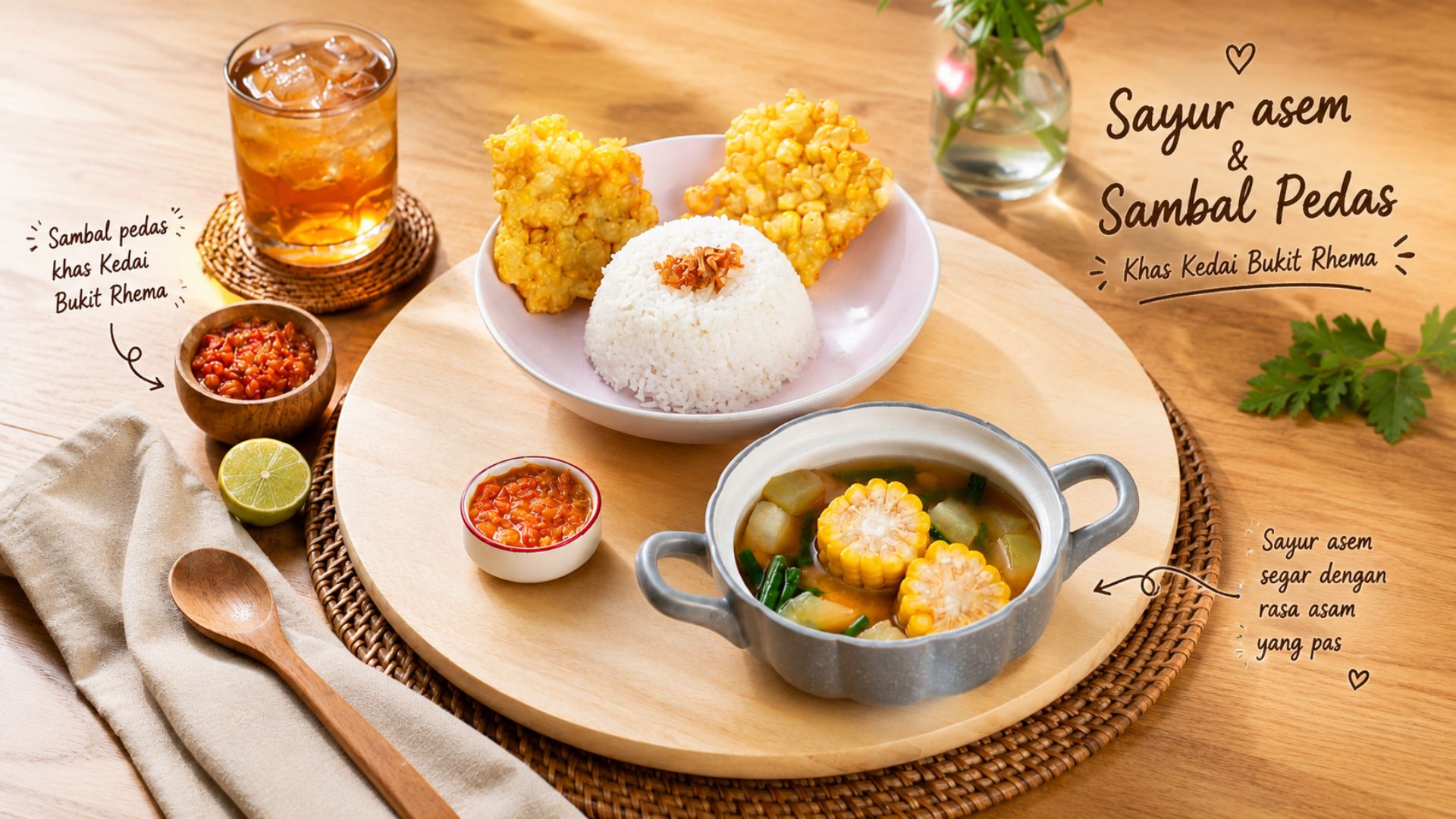 Sayur Asem & Sambal Pedas Ayam Kedai Bukit Rhema: Combo Makan yang Bikin Nagih 6 sayur asem Kedai Bukit Rhema di kawasan Borobudur