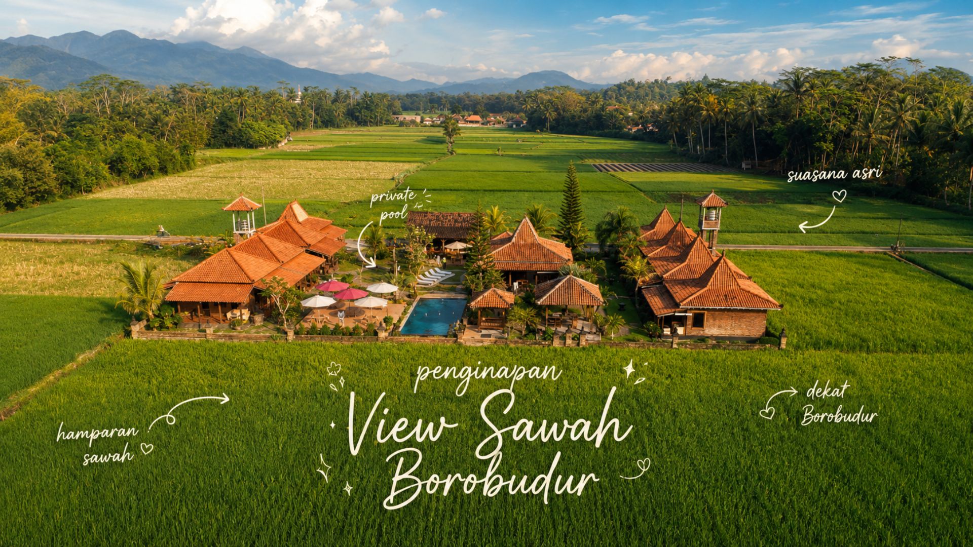 Penginapan dengan View Sawah di Magelang: 6 Tempat yang Bikin Tidak Mau Check-Out 6 penginapan view sawah Magelang di kawasan Borobudur