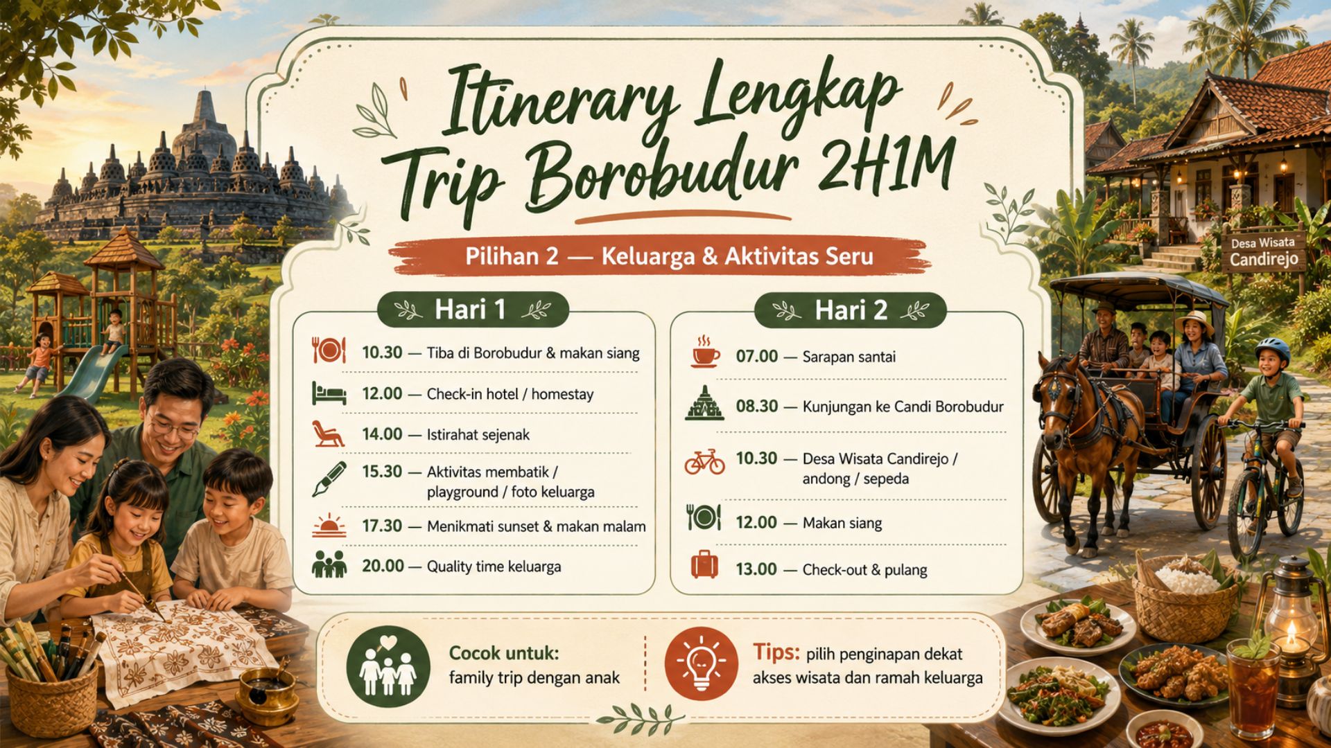 Itinerary Lengkap Trip Borobudur dengan Menginap: Dari Tiba, Check-In, Sampai Pulang 1 itinerary menginap Borobudur di Kedai Bukit Rhema