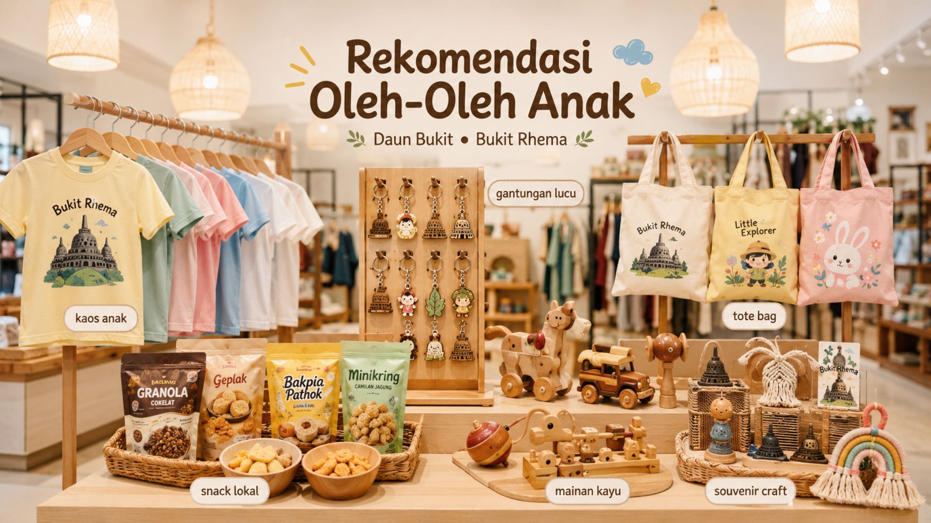 Oleh-Oleh dari Borobudur untuk Anak: Lebih dari Sekadar Miniatur Stupa Plastik 1 oleh-oleh anak Borobudur di Kedai Bukit Rhema