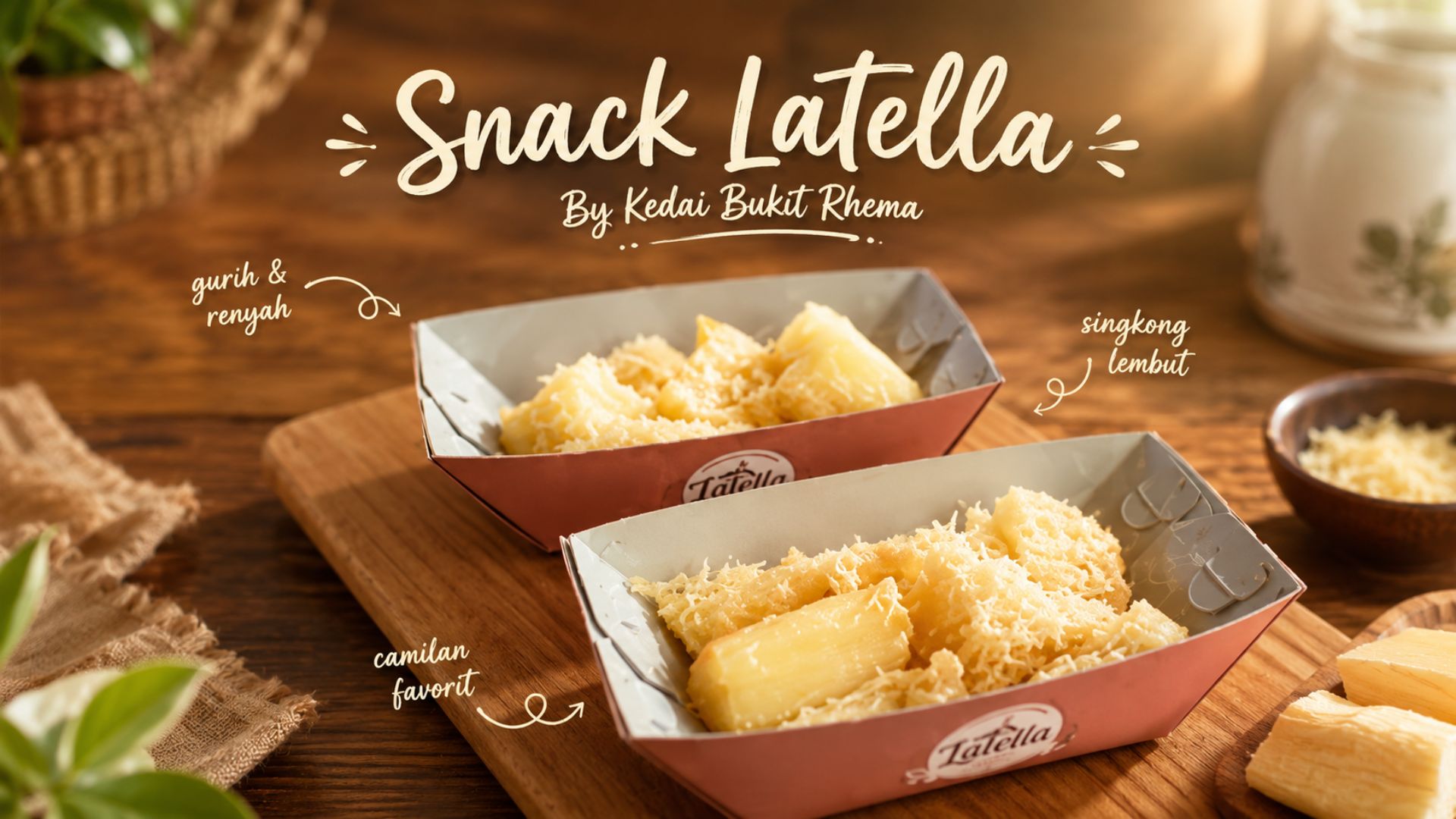 Rahasia Kelezatan Singkong & Menu Kedai Bukit Rhema: Sentuhan Emak-Emak Latela dan Hasil Bumi Menoreh 1 singkong gratis Bukit Rhema Kelompok Latela di Kedai Bukit Rhema